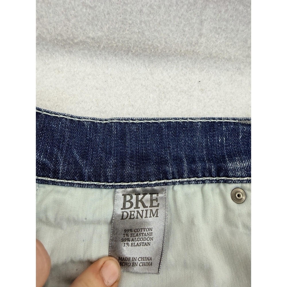 BKE Buckle Jeans Mens 33x34 Blue Denim JAKE Pants, Straight Leg, Distressed - Picture 8 of 11